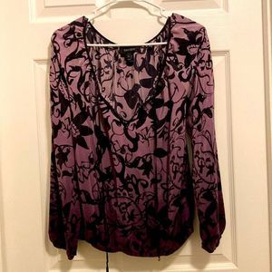 Karen Kane 100% silk blouse, size Small.